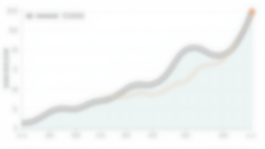 Statistischer Graph zeigt die divergierende Entwicklung von hohen und niedrigen Einkommen über die Jahre