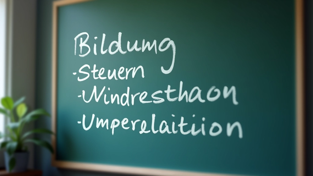 Tafel oder Whiteboard mit handschriftlichen Notizen zu Lösungen gegen Einkommensungleichheit: Bildung, Steuern, Mindestlohn, Umverteilung